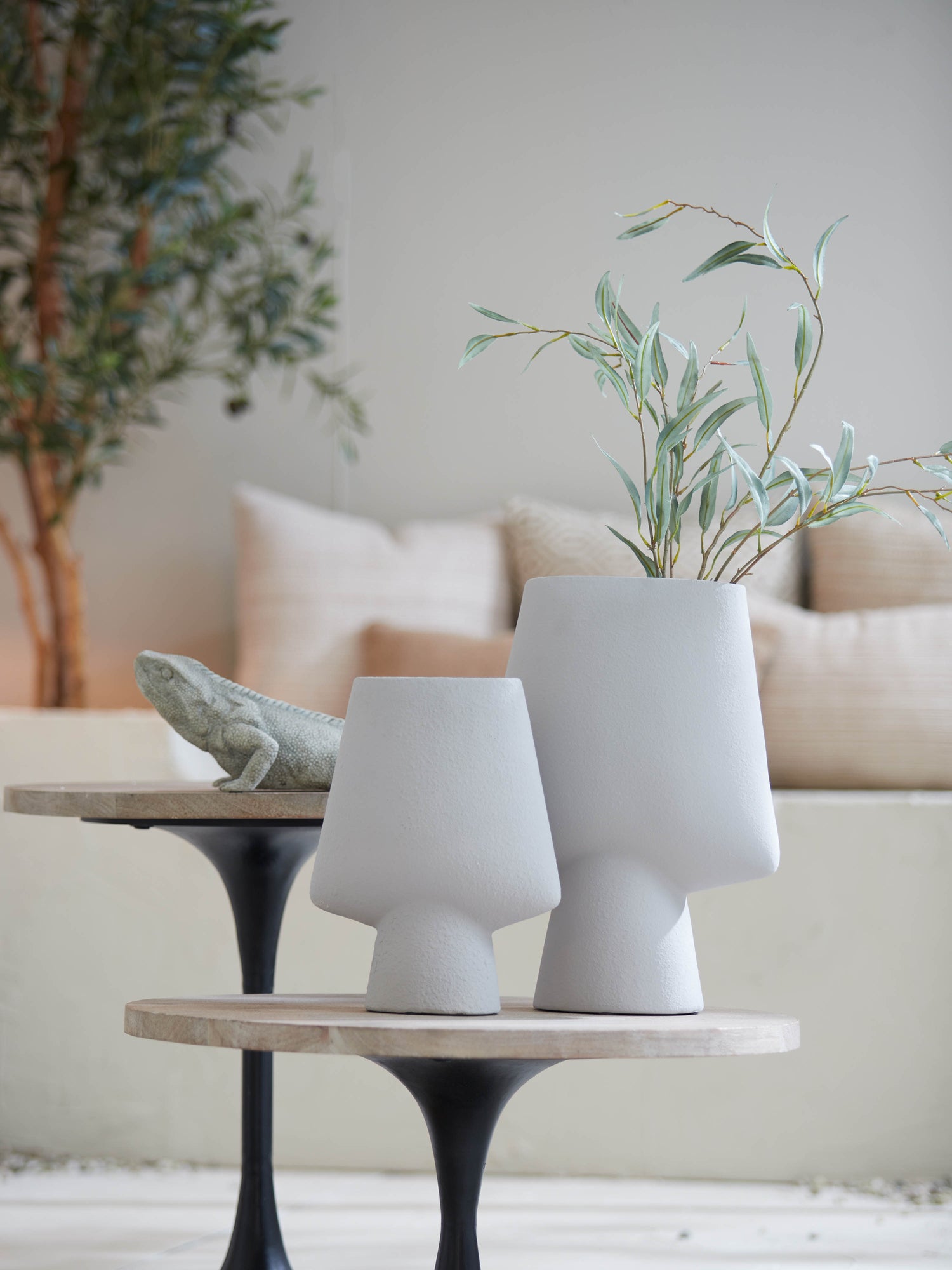 Ciara Grey Ceramic Sculptural Vase