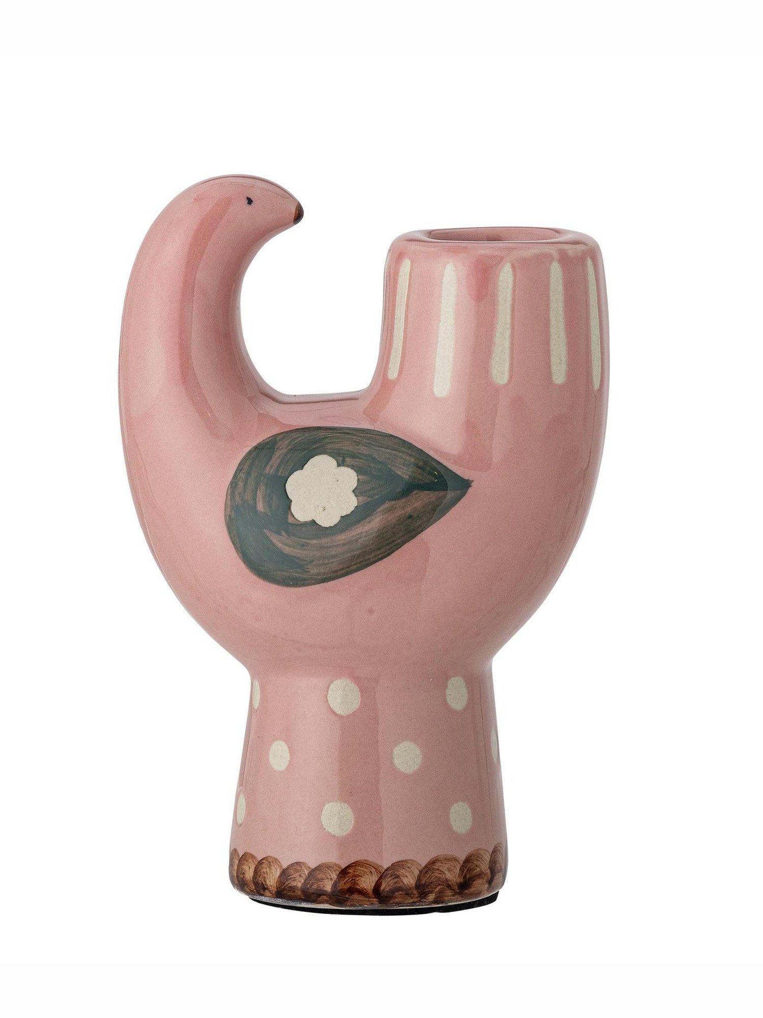 Trudy Candle Holder - Rose - Stoneware