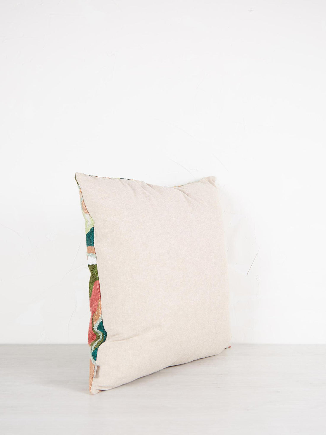 Alina Embroidered Cushion - Petrole