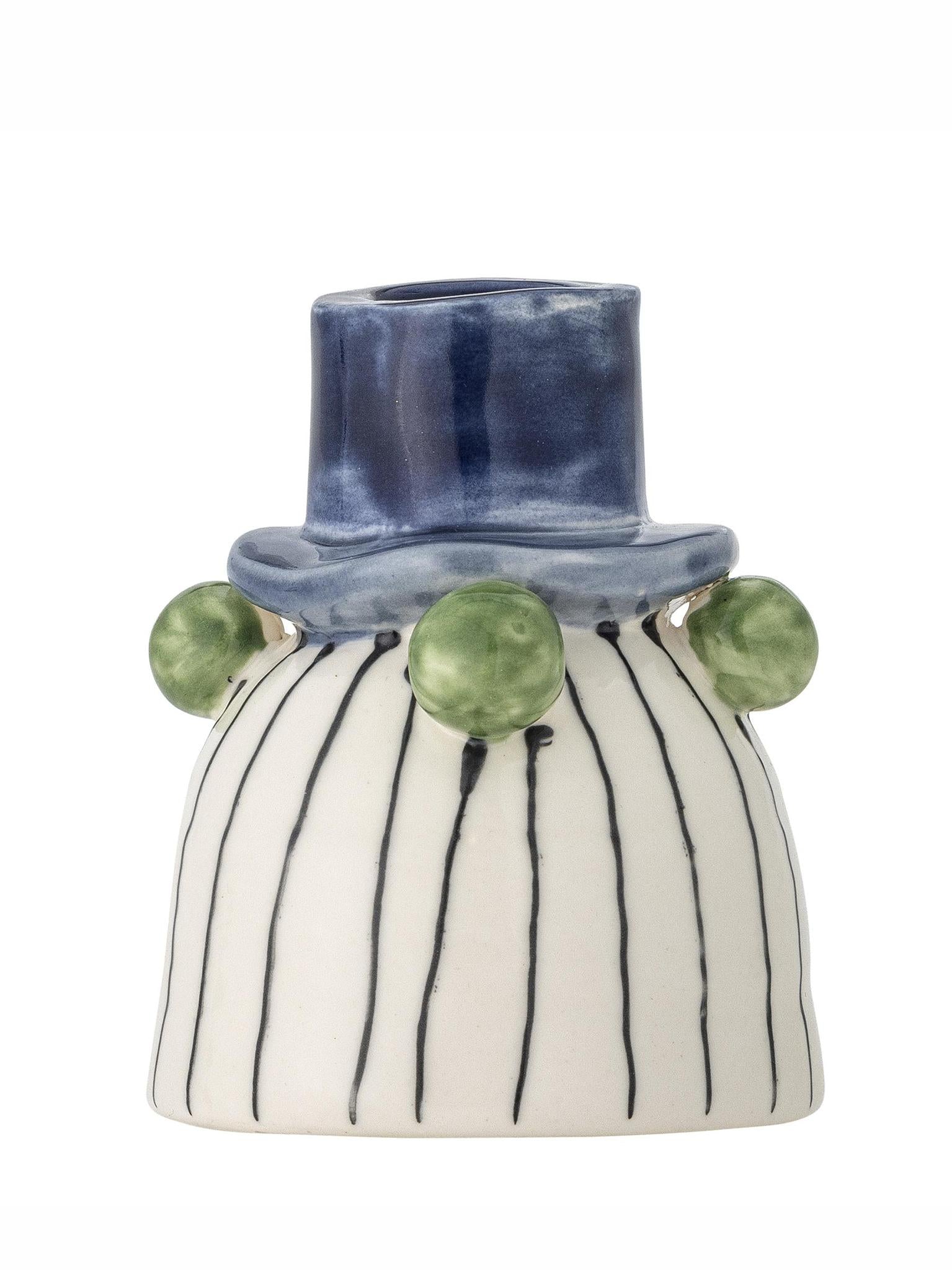 Tacana Candle Holder - Blue - Stoneware