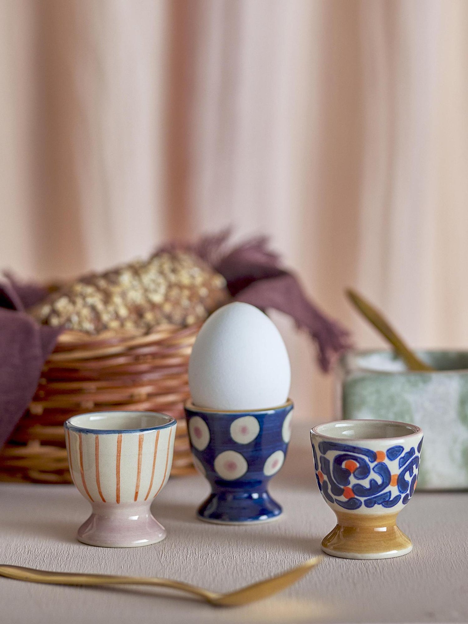 Eviaya Egg Cup - Blue - Stoneware