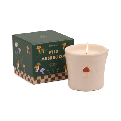 Paddywax Bistro Mushroom Ceramic Candle - Wild Mushroom