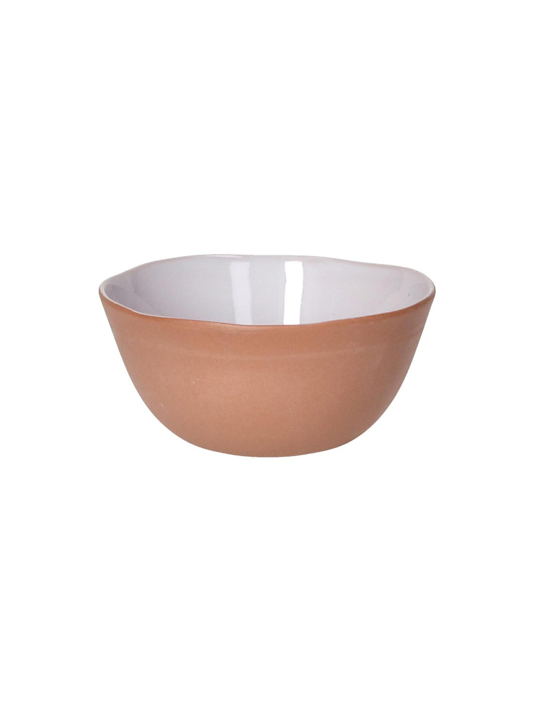 Mariage Porcelain Cereal Bowl - DIA 10,6 x H 5,2 cm - white, Terracotta