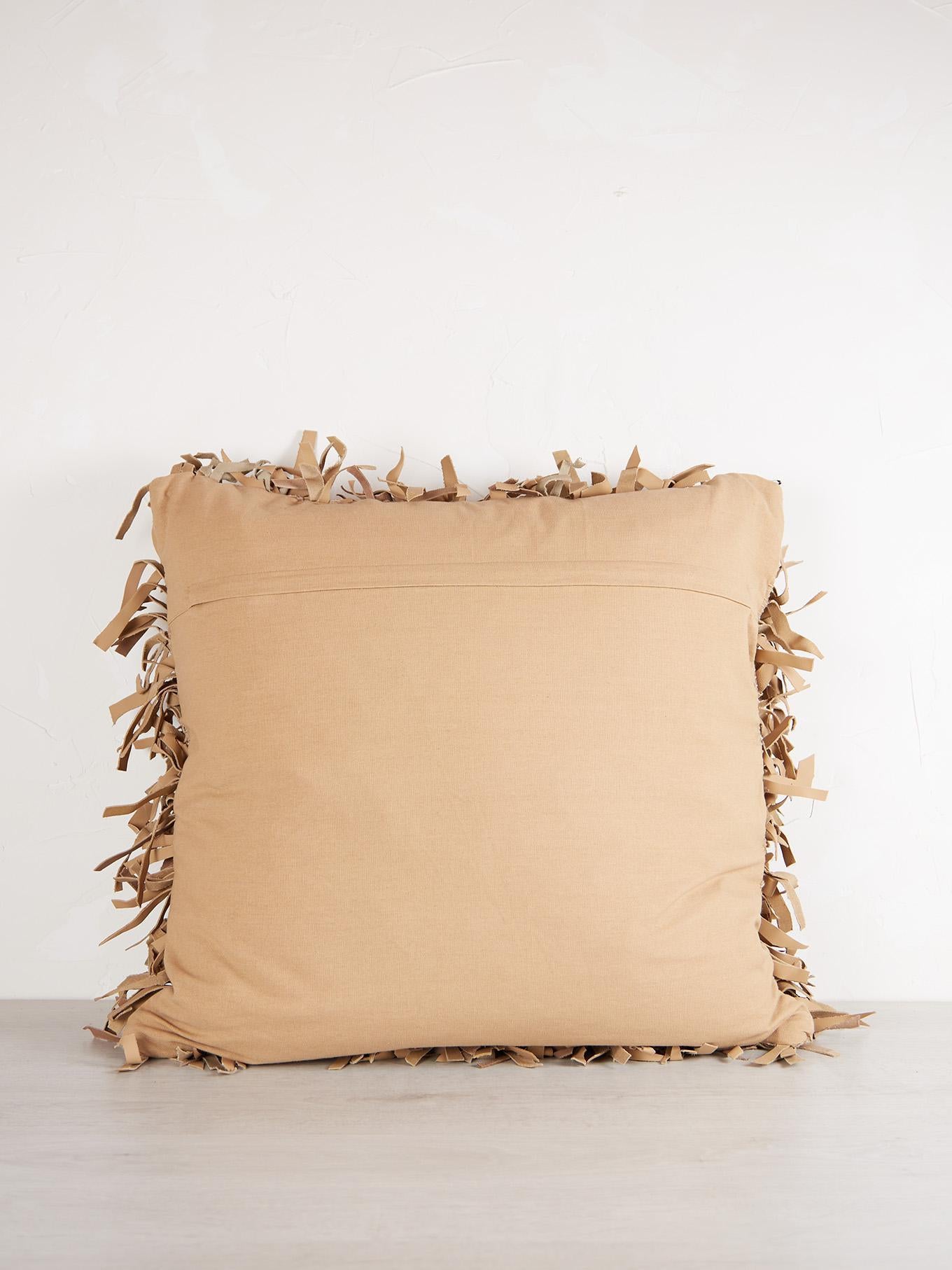 Tan Leather Cushion