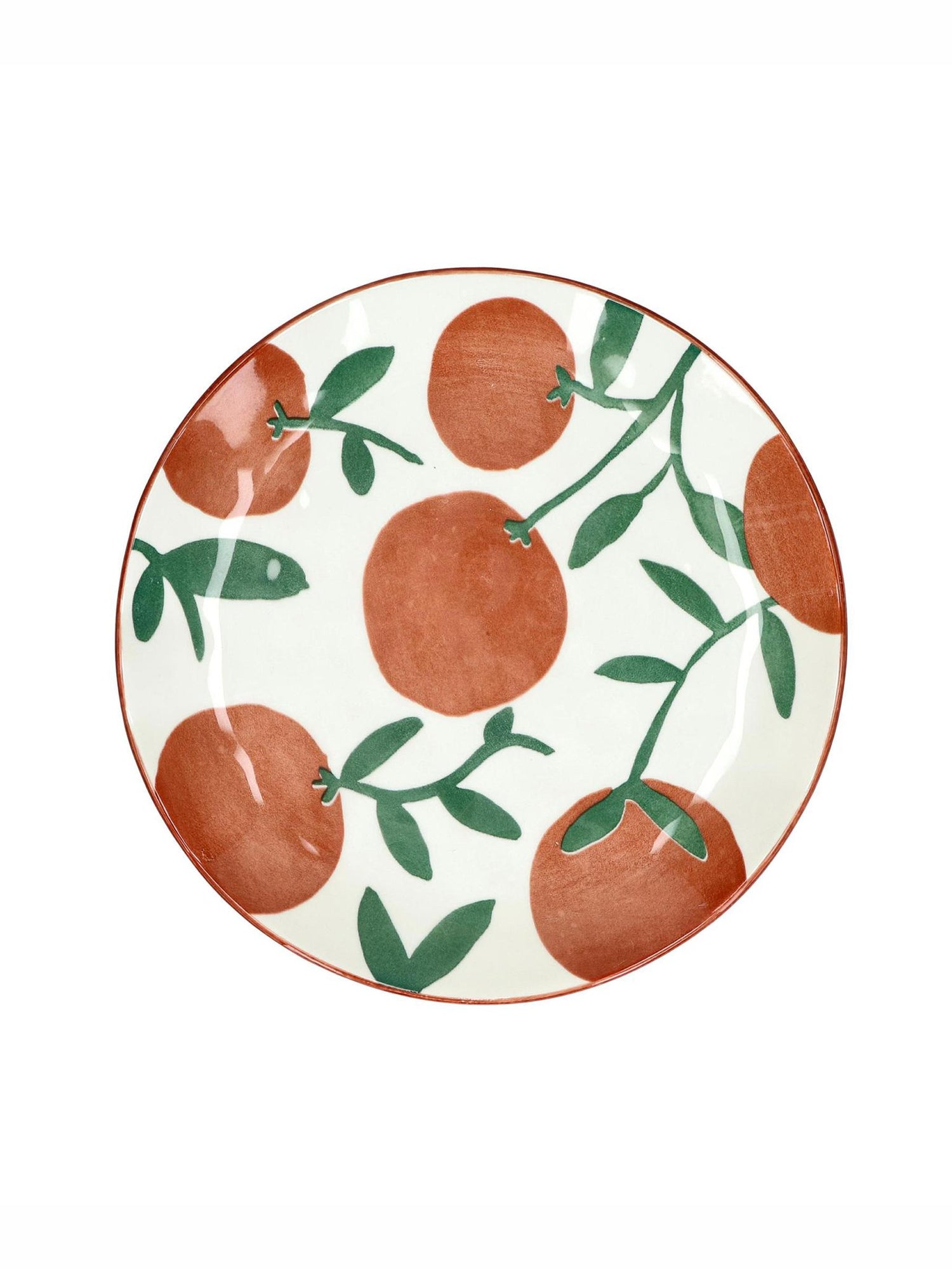 Mykonos Porcelain Dessert Plate - Rust