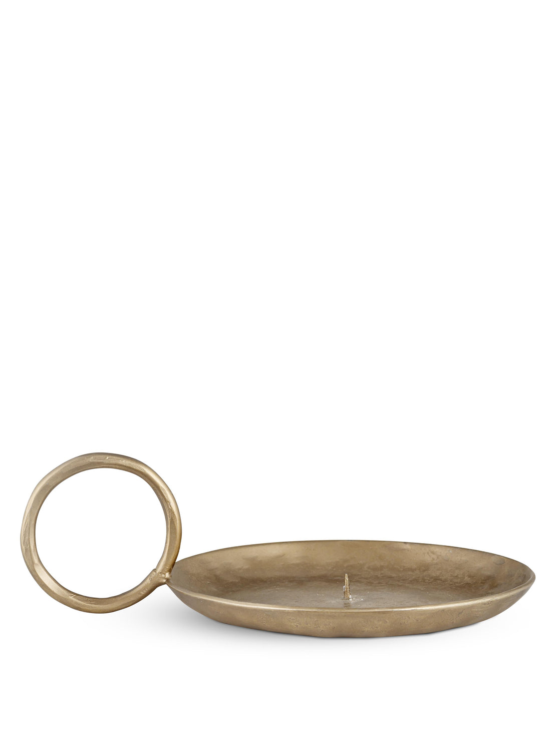 Dimali Metal Candle Holder with Handle - Antique Brass