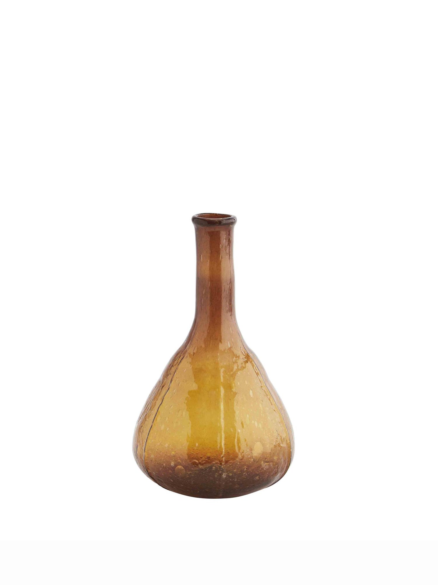 Recycled amber Glass Vase