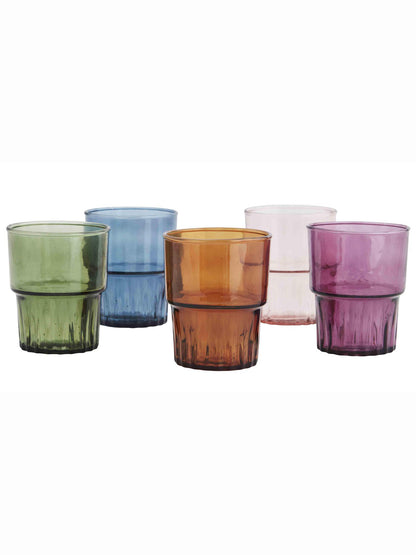 Coloured Glass Tumbler - 5 Colours Available