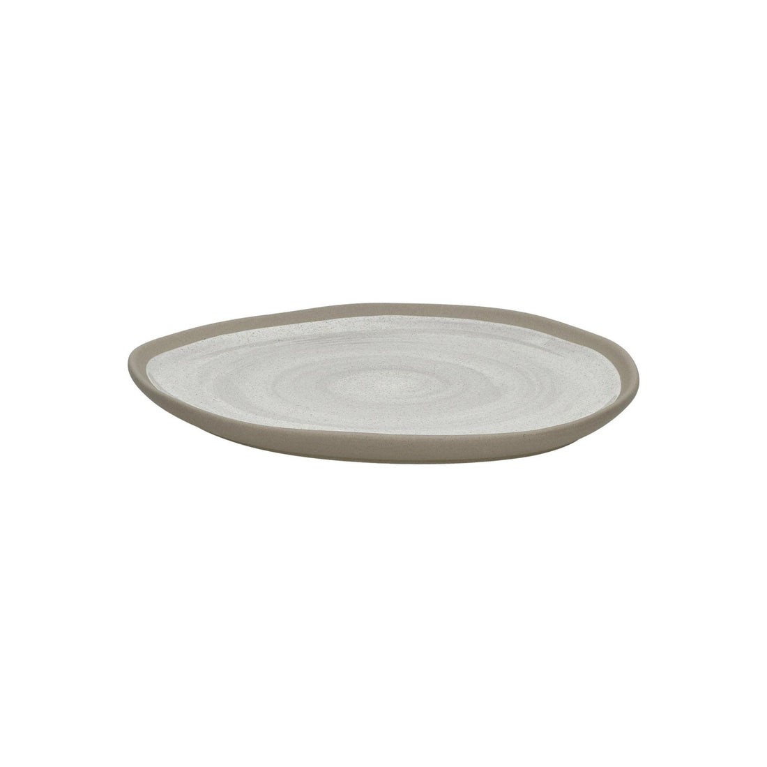 Primeval Porcelain breakfast Plate - Light Grey