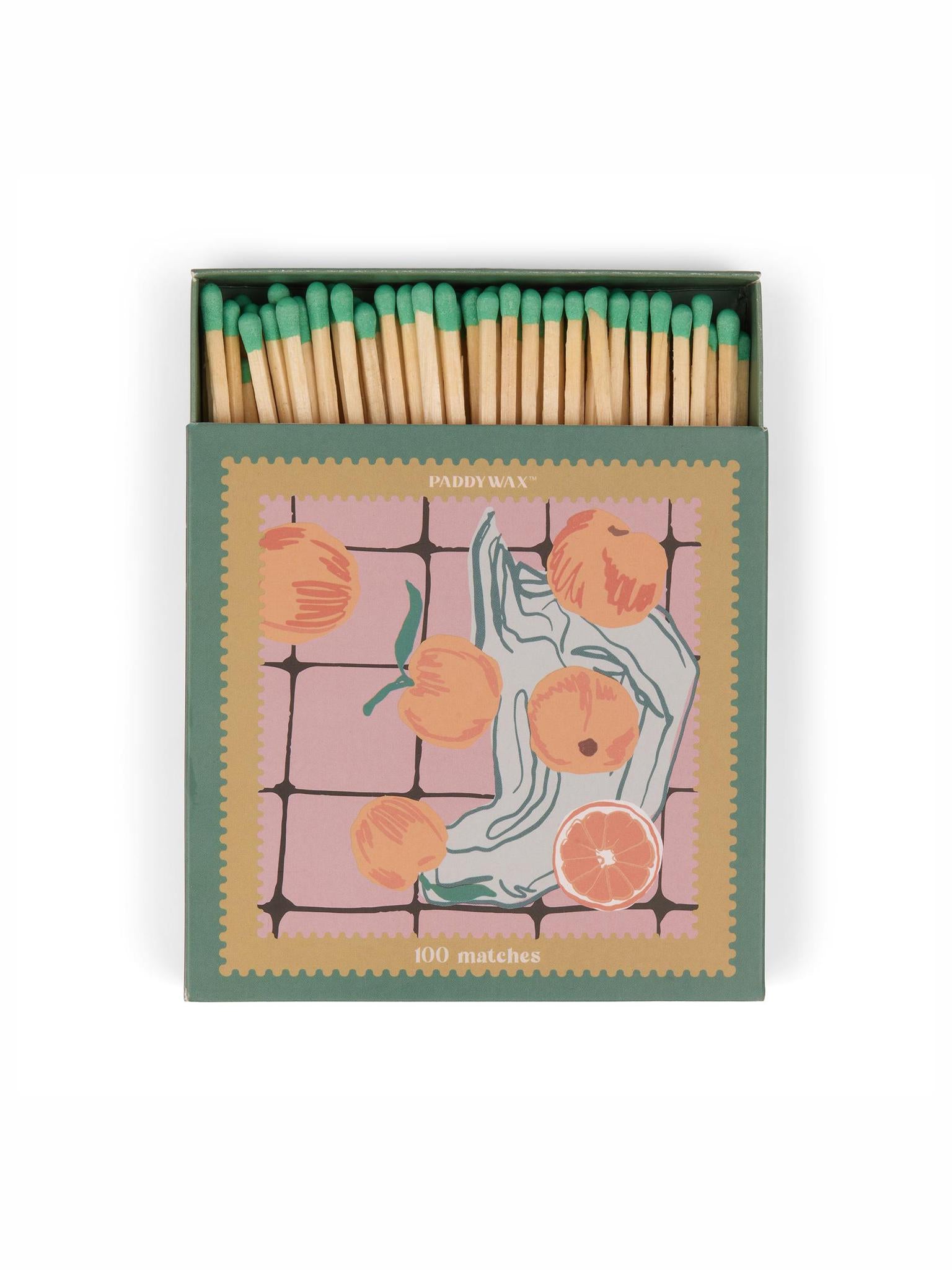 Jumbo Boxed Matches w/ Foil Accents, 100 Matches - 6 Colours Available