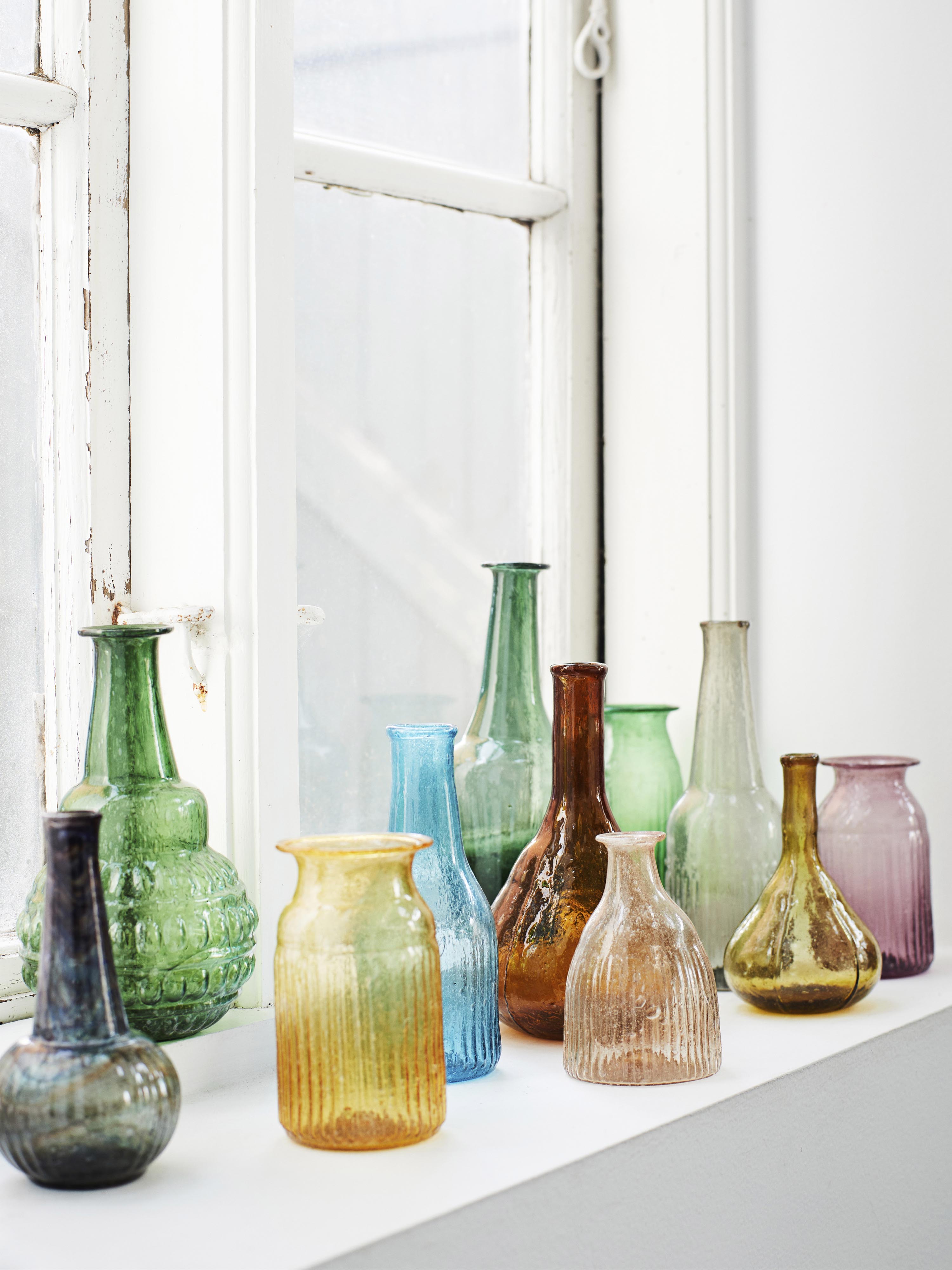 Green Recycled Glass Bottle Vase