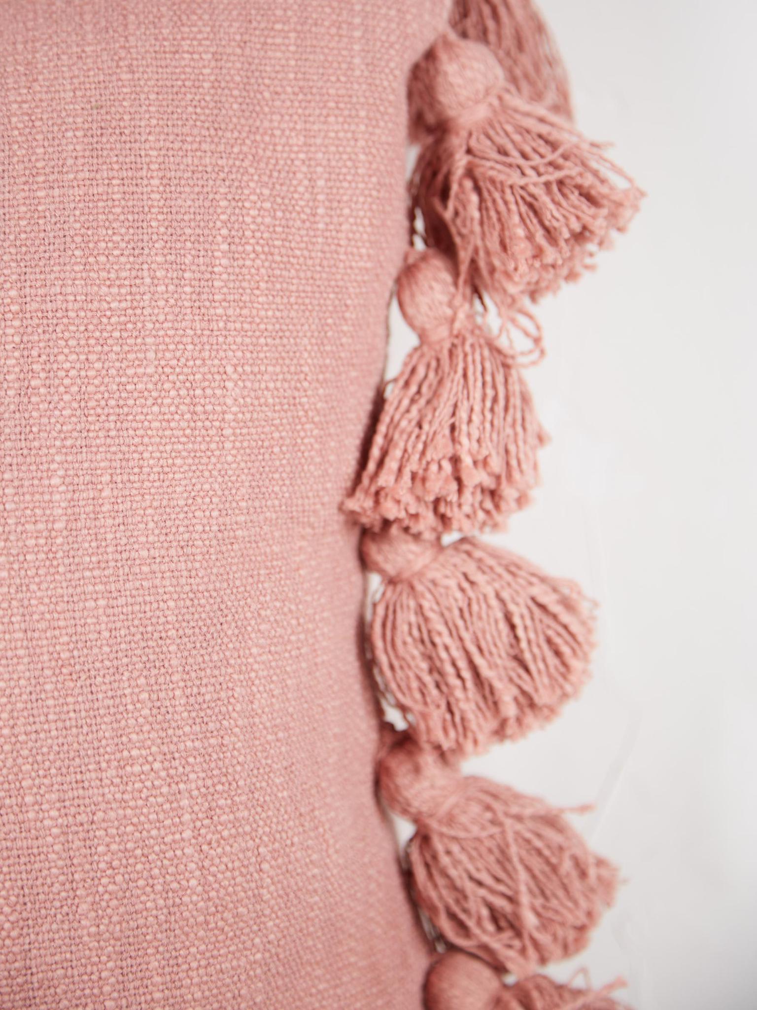 Rose Cushion With Tassels