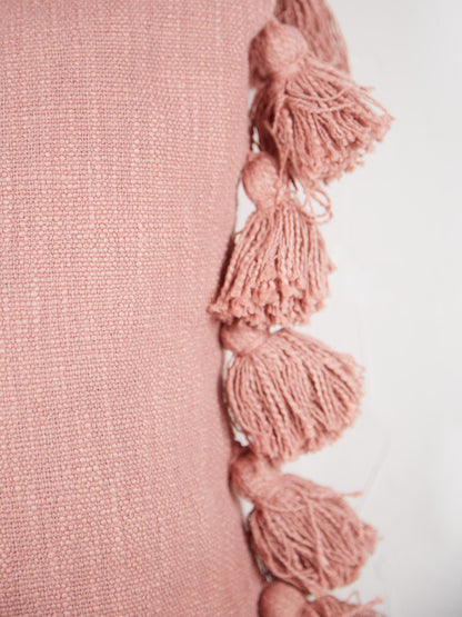 Rose Cushion With Tassels