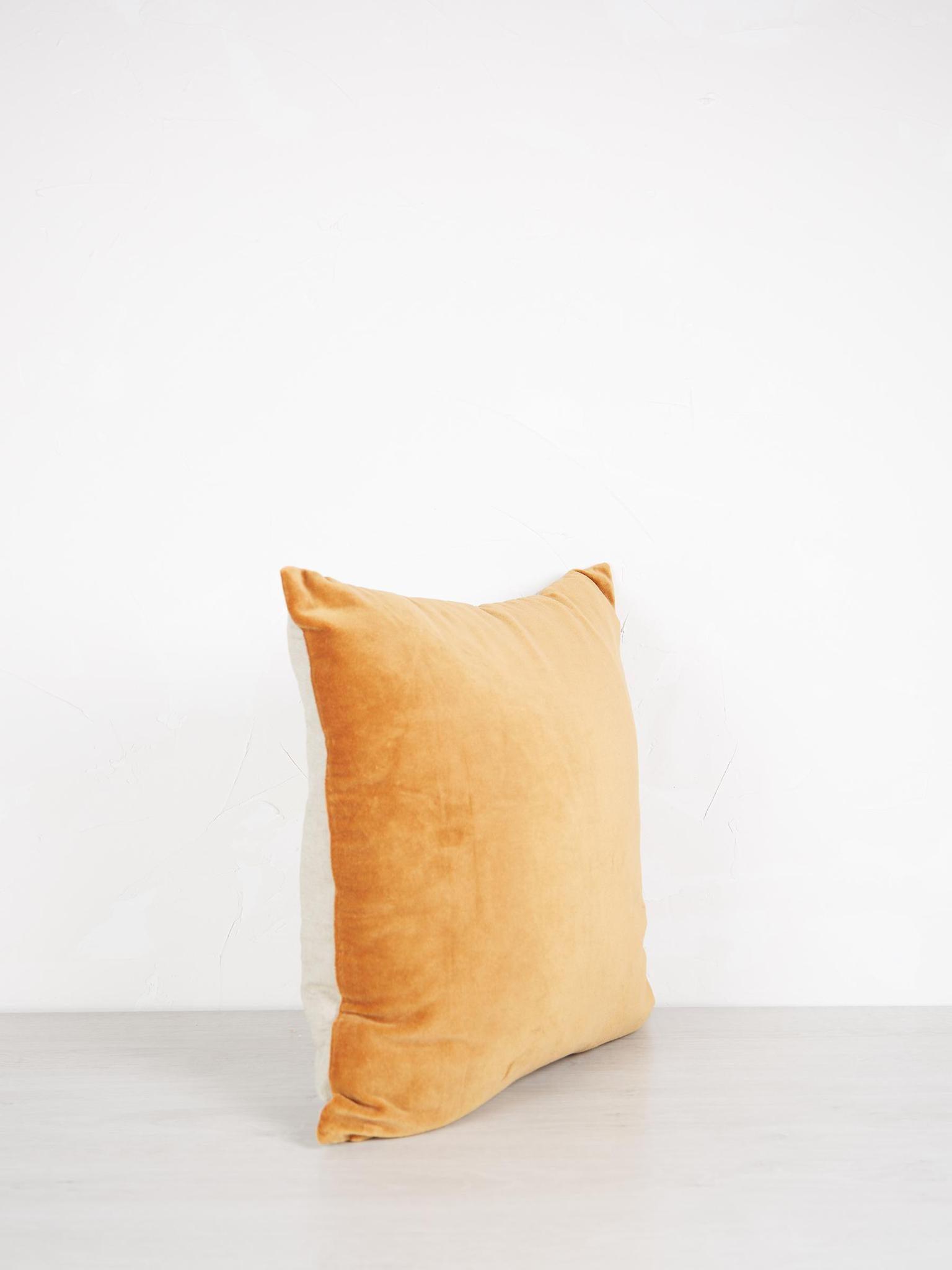 Elise Velvet Cushion - Ochre - 2 Sizes Available