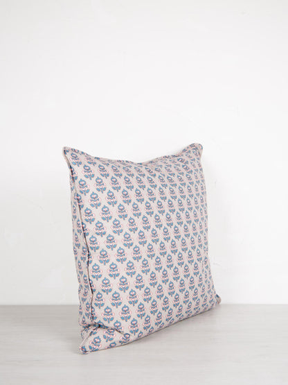 Taupe, Aqua &amp; Pink Printed Cushion