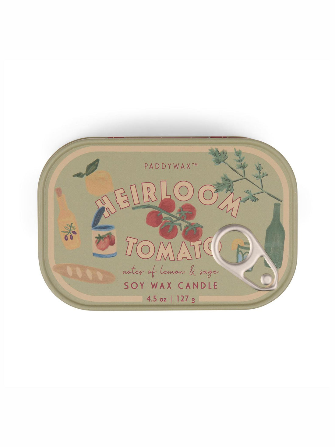 Bistro 4.5oz/127g Tomato Printed Tin Candle - Heirloom Tomato