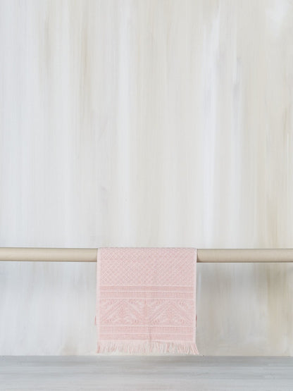 Embossed Jacquard  Towel in Aubepine Pale Pink - 4 Sizes Avilable