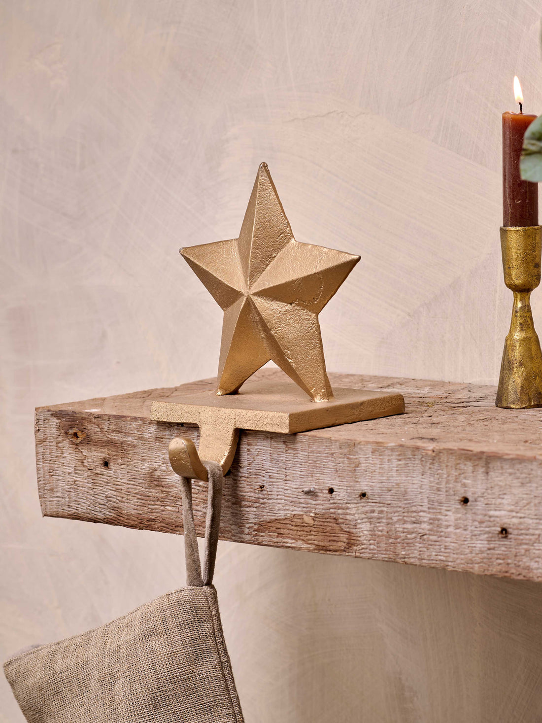 Kotta Star Brass Stocking Holder