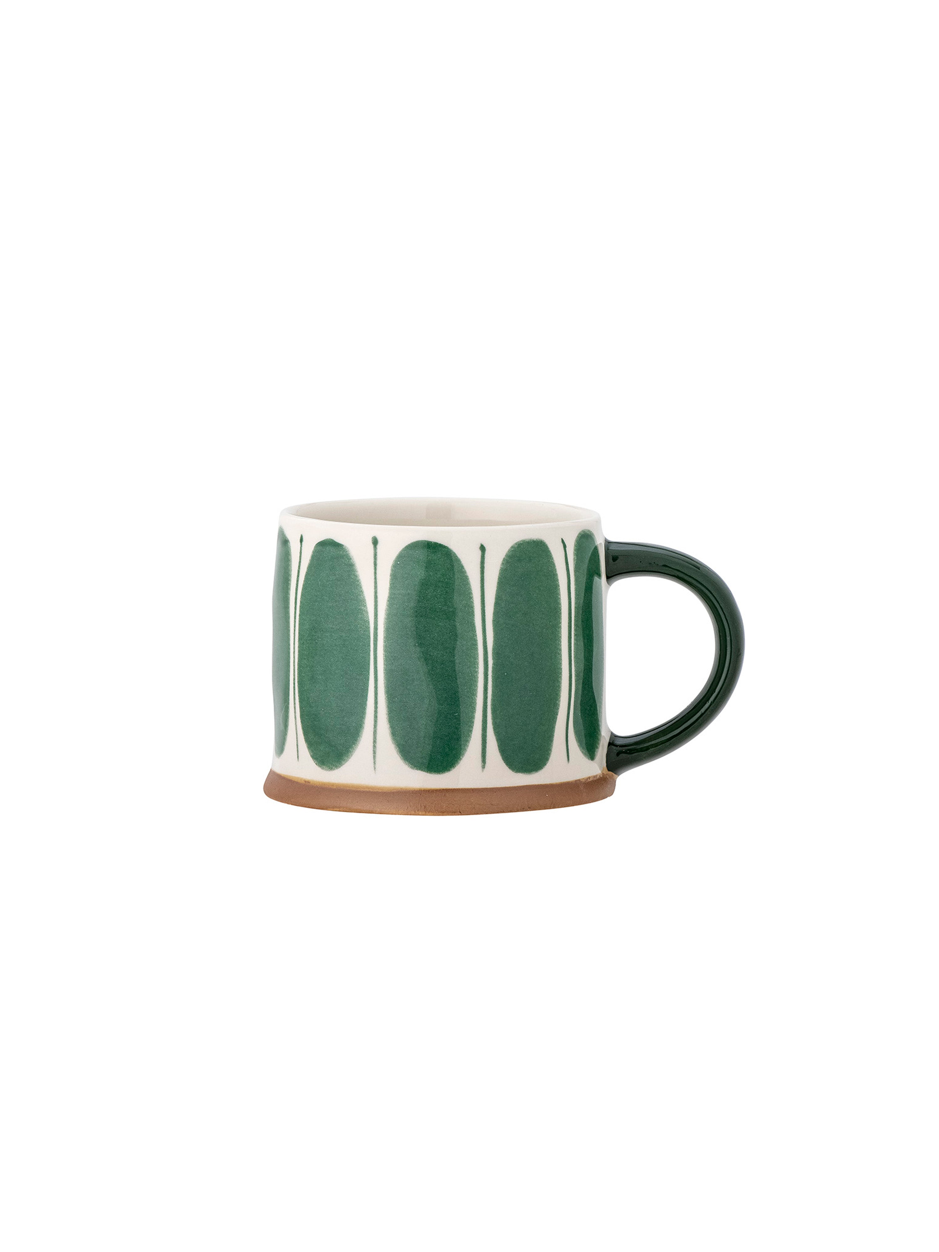 Linora Hand Painted Green Stoneware Mug - 3 Styles Available