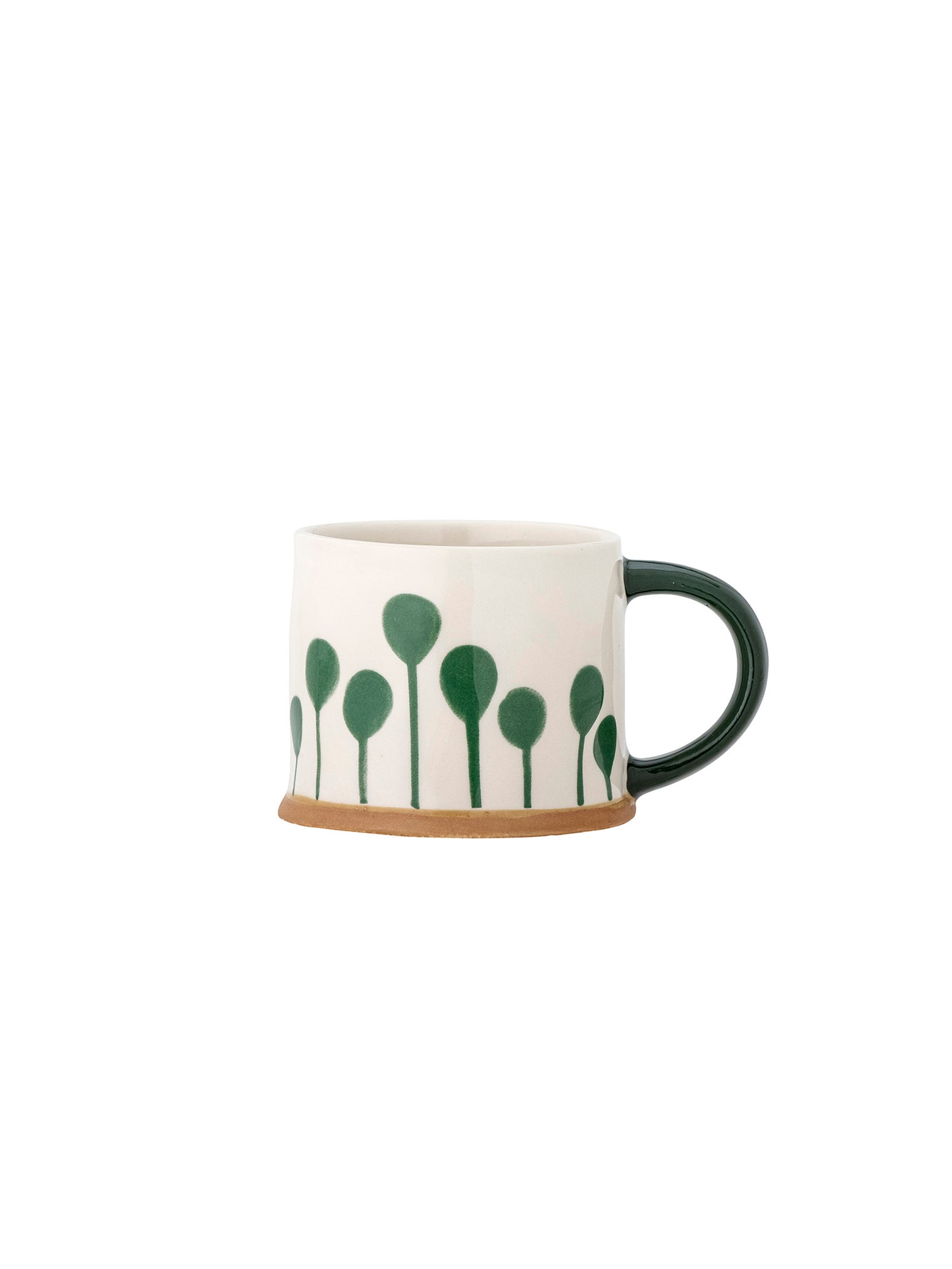 Linora Hand Painted Green Stoneware Mug - 3 Styles Available