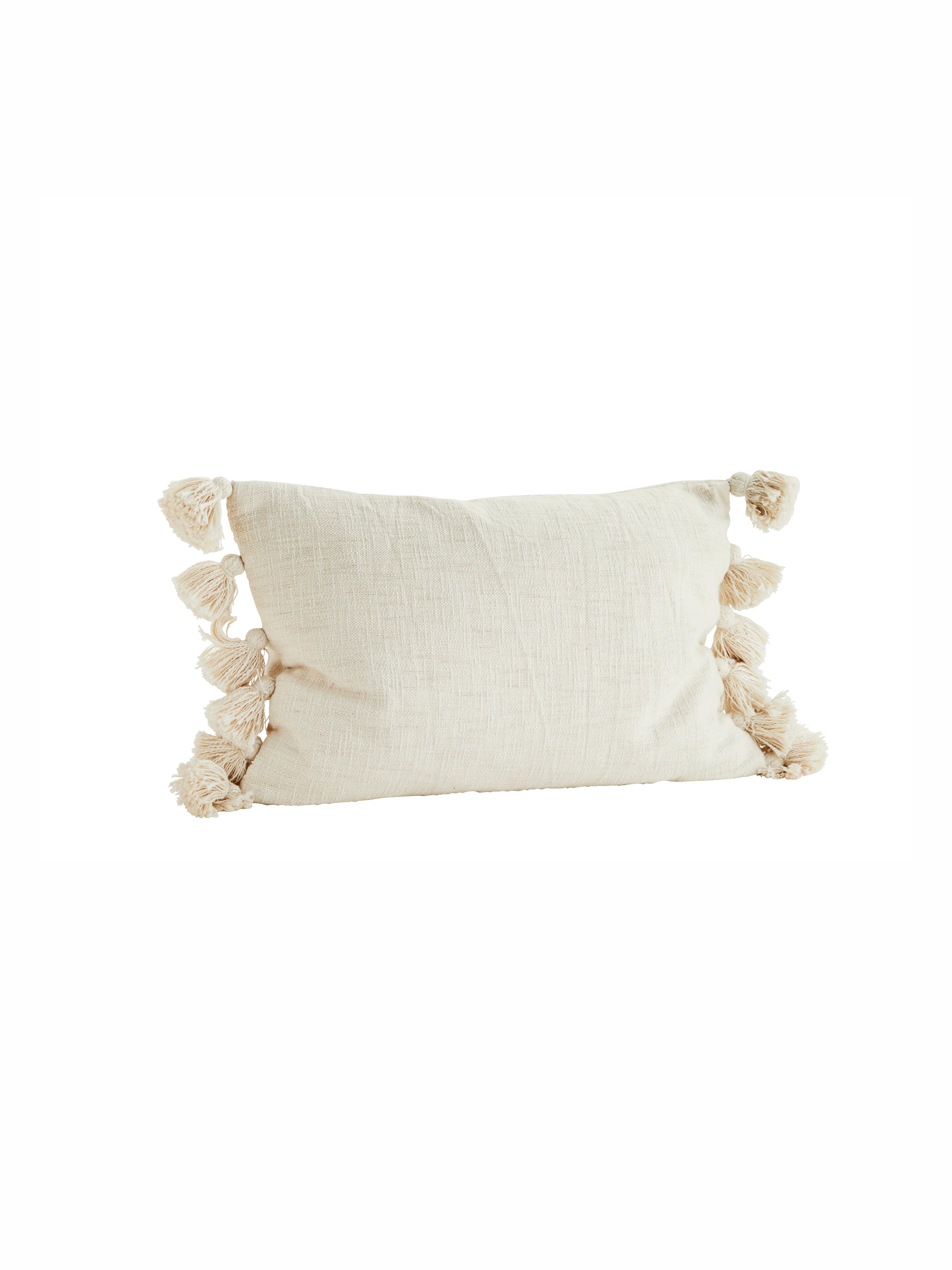 Cushion With Tassels - Off White -