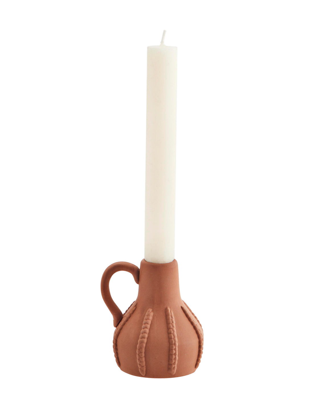 Terracotta Candle Holder With Handle