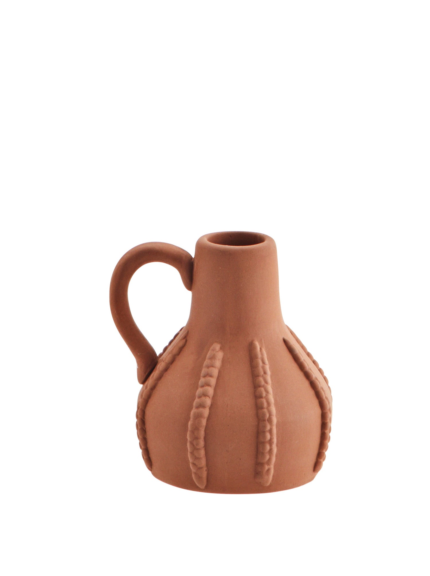 Terracotta Candle Holder With Handle