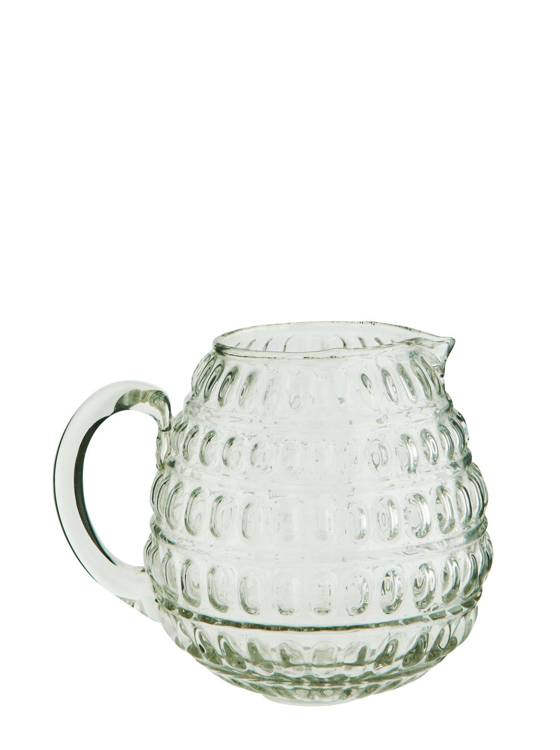 Round Glass Jug With Dots