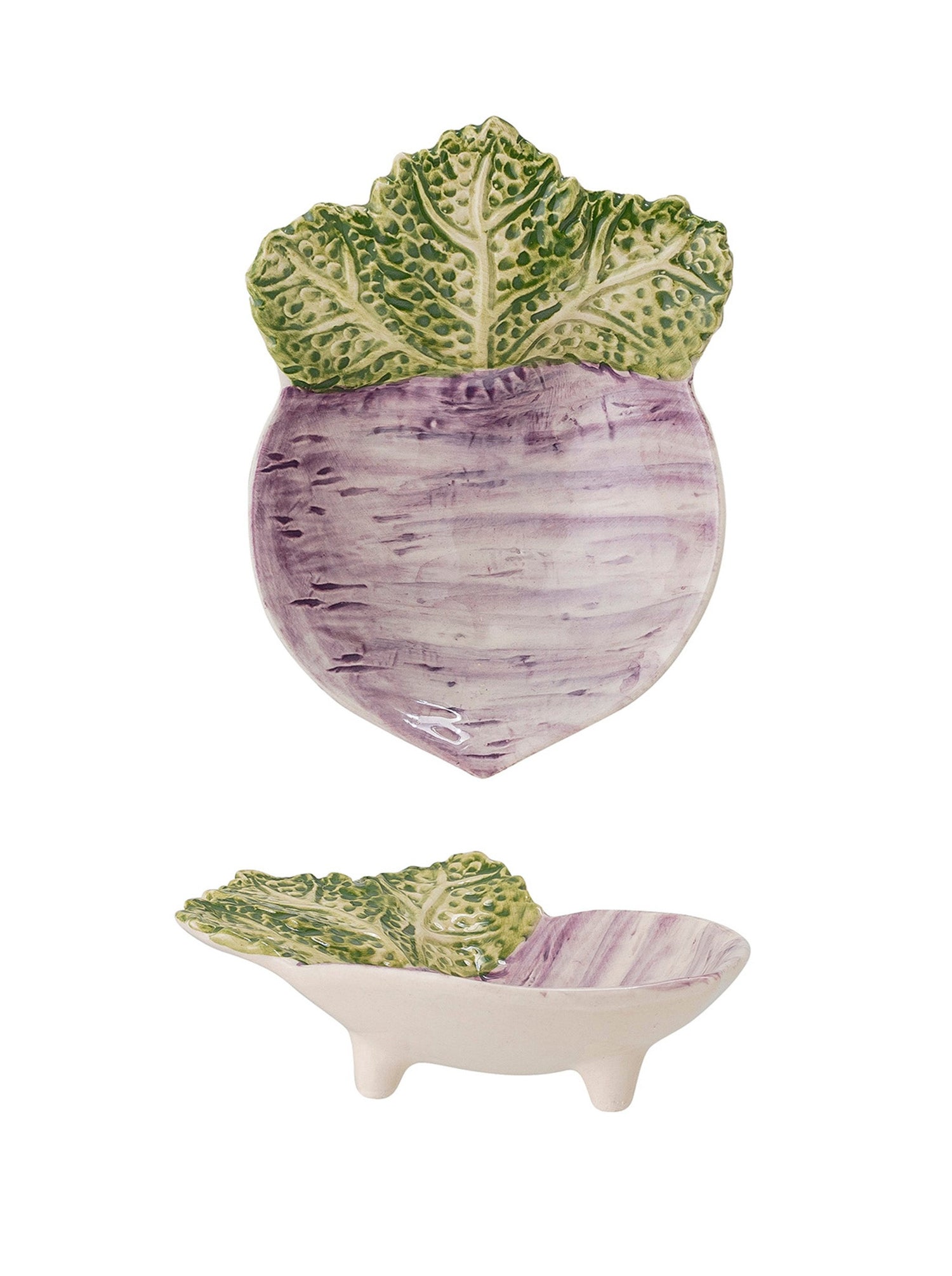 Mimosa Hand-Painted Stoneware Beet Bowl in Purple