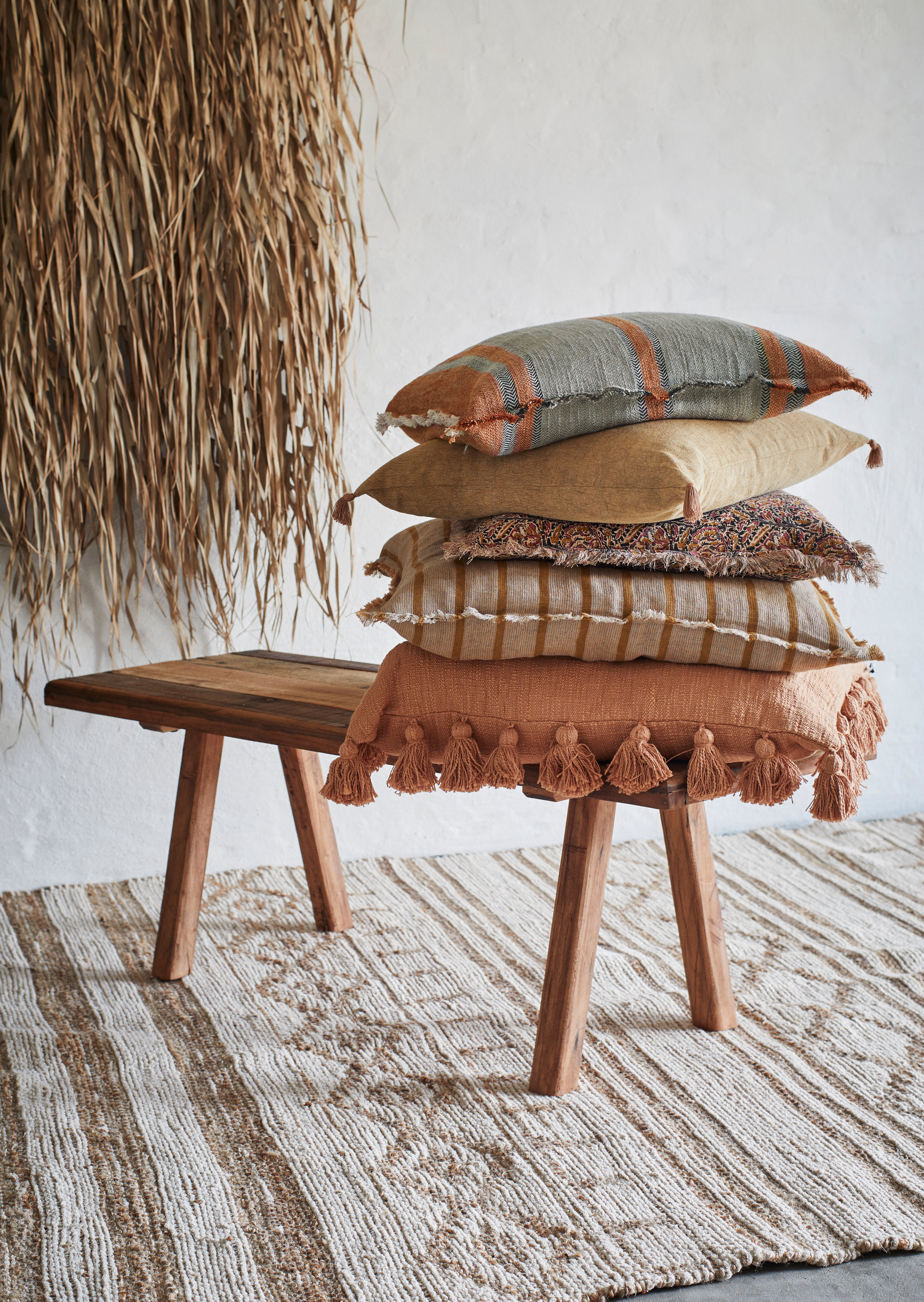 Brown Sugar Cushion With Tassels