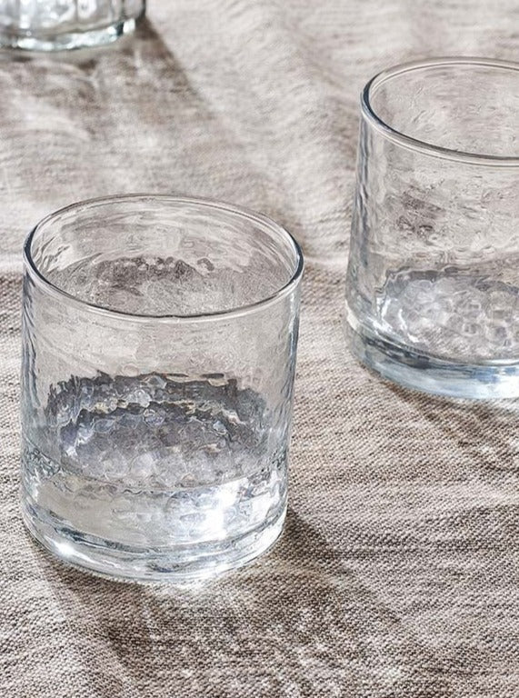 Yala Hammered Clear Tumbler Glass