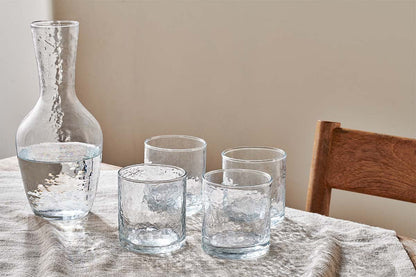 Yala Hammered Clear Tumbler Glass