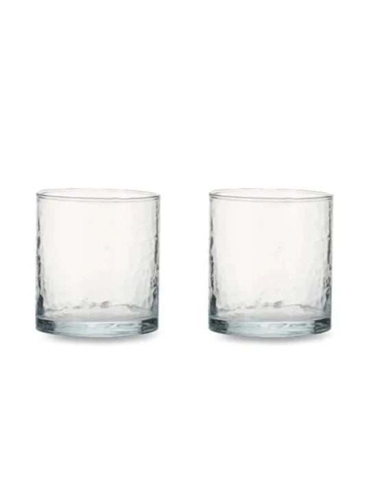 Yala Hammered Clear Tumbler Glass