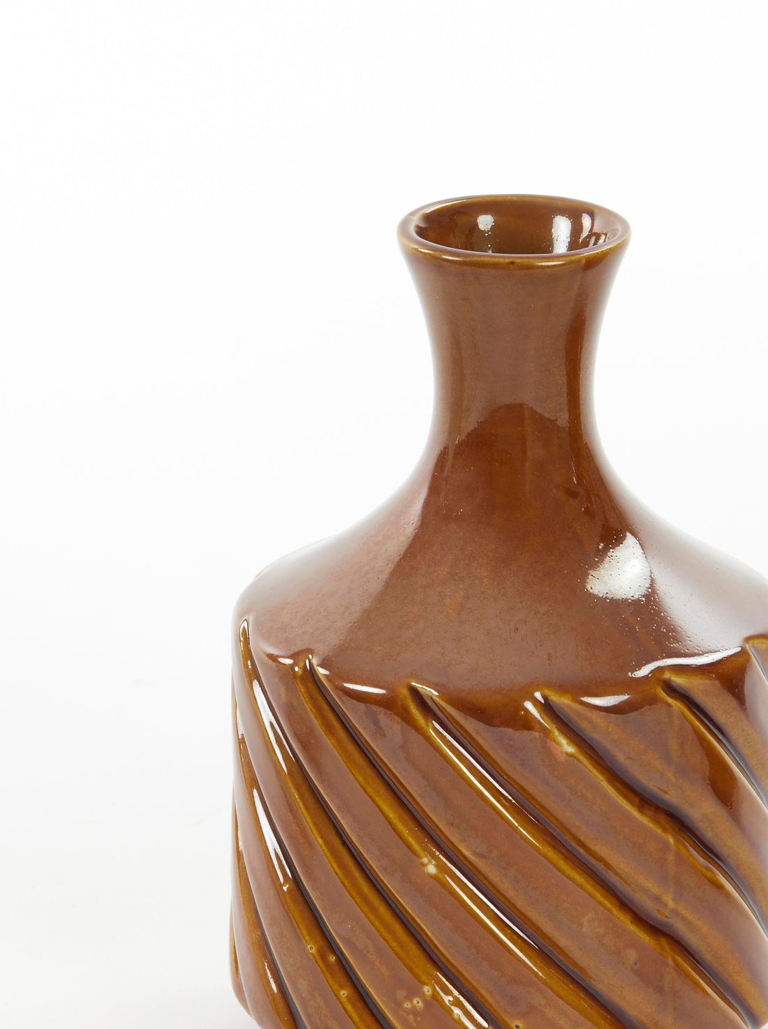 Oskia Brown Ceramic Vase