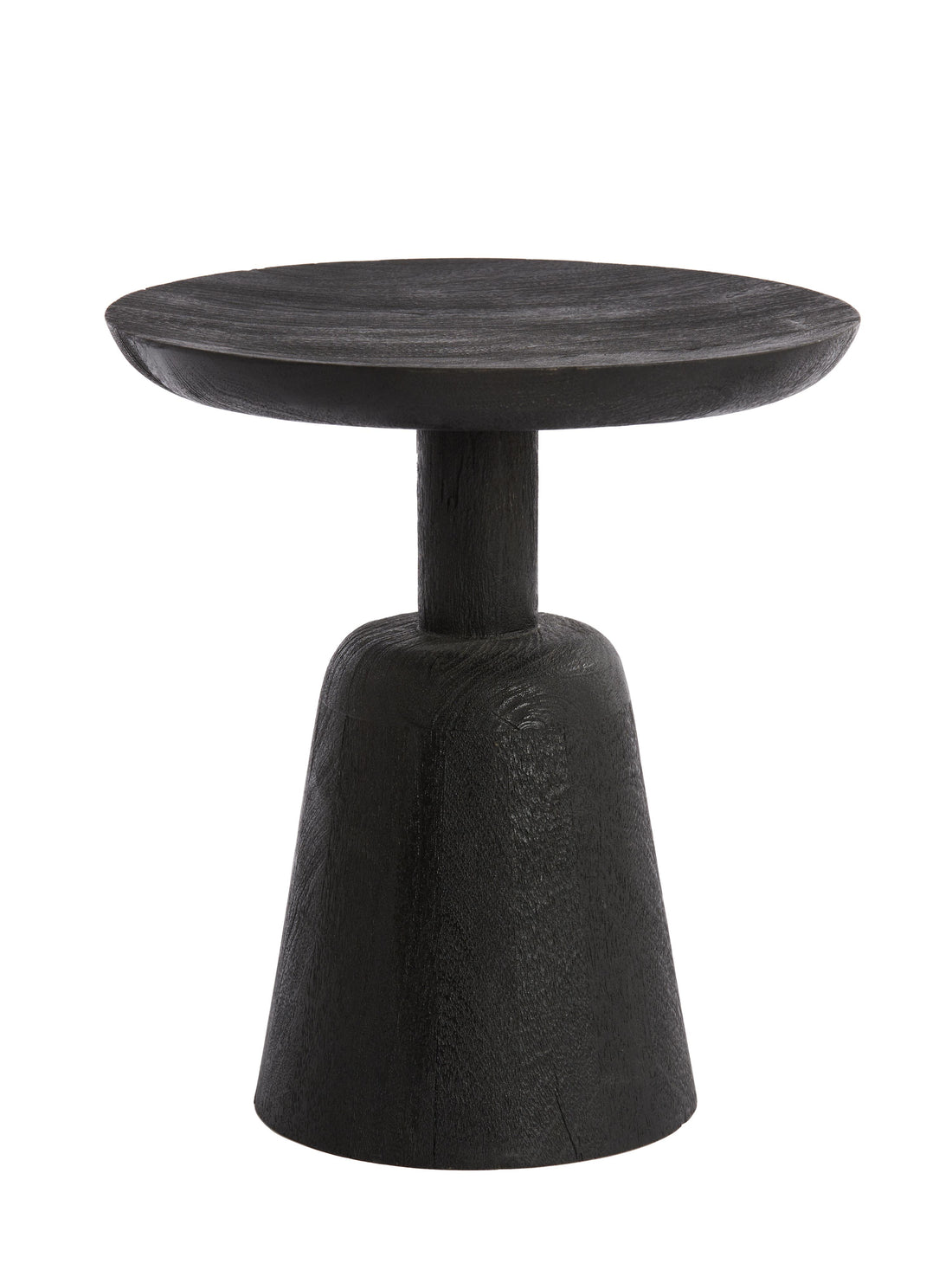 Paxi Matt Black Wooden Side Table