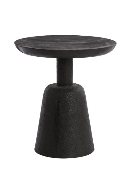 Paxi Matt Black Wooden Side Table