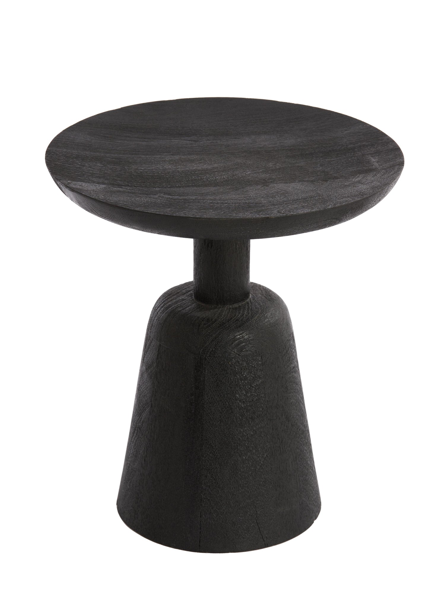 Paxi Matt Black Wooden Side Table