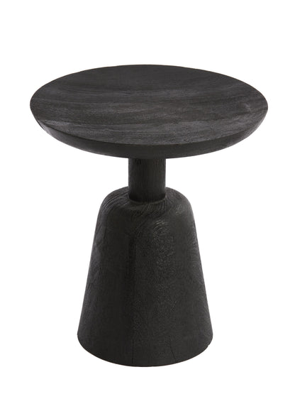 Paxi Matt Black Wooden Side Table