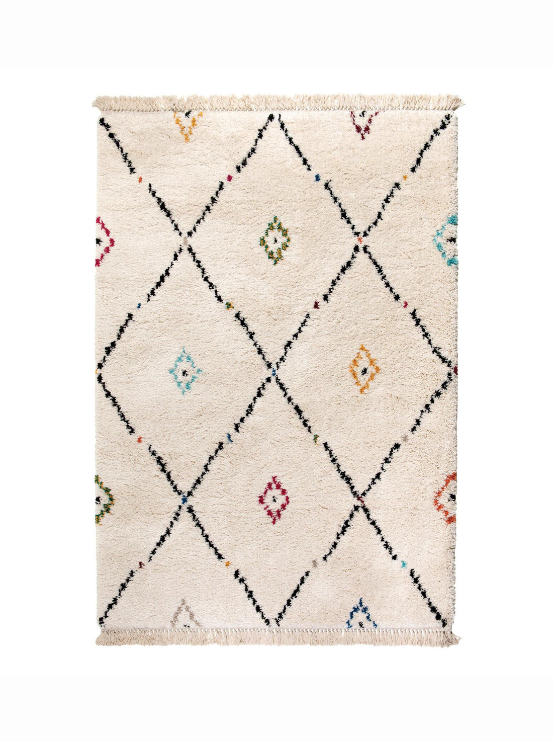 Elias Multicolour Long Pile Rug - 160 x 230