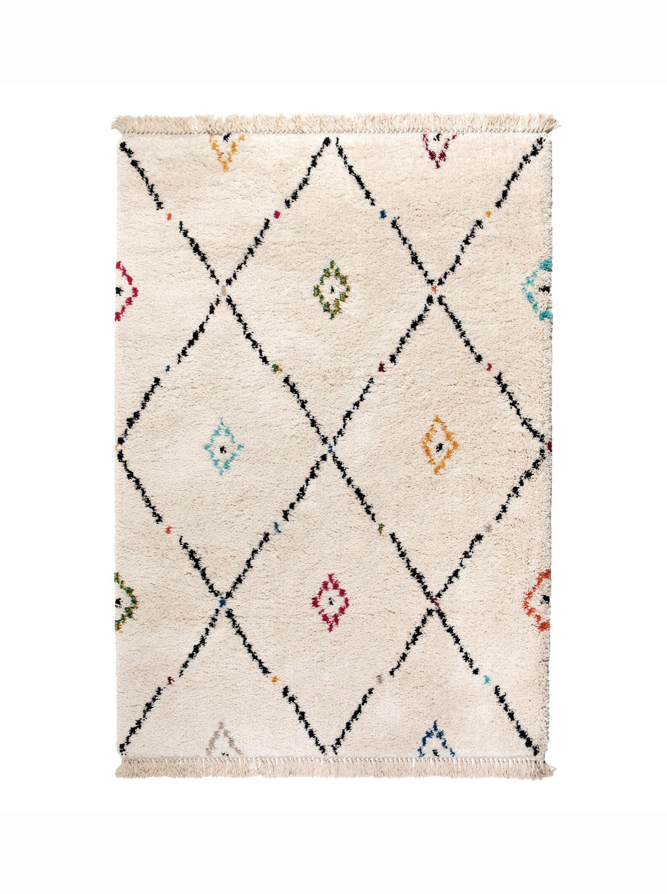 Elias Multicolour Long Pile Rug - 160 x 230