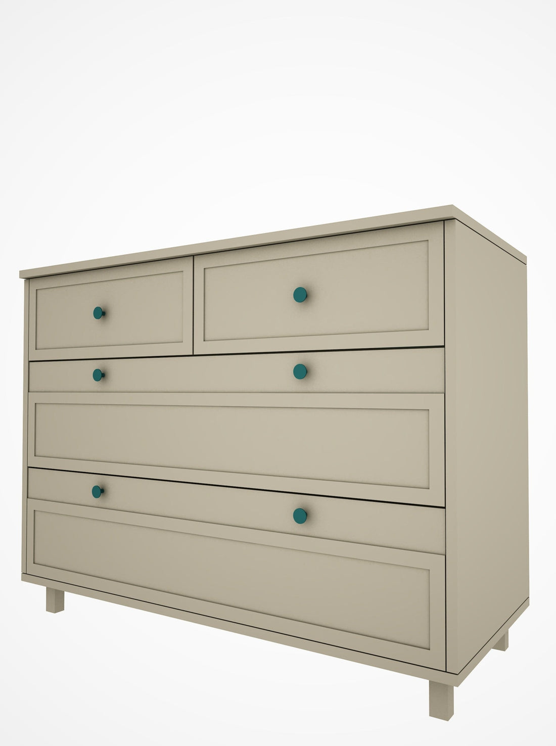 Handmade Vintage Chest of Drawers in Eucalyptus Green