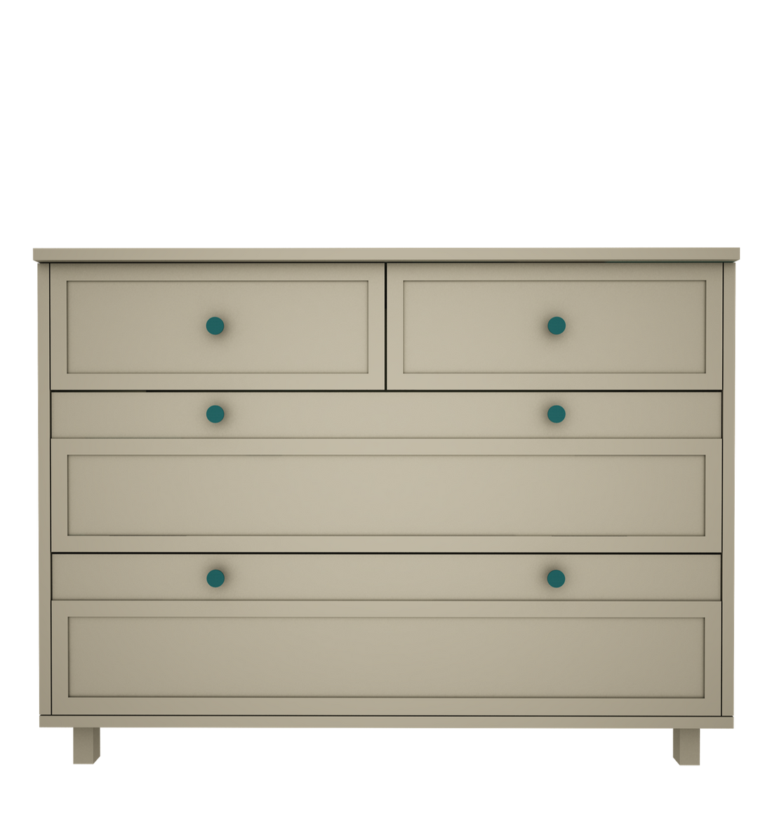 Handmade Vintage Chest of Drawers in Eucalyptus Green