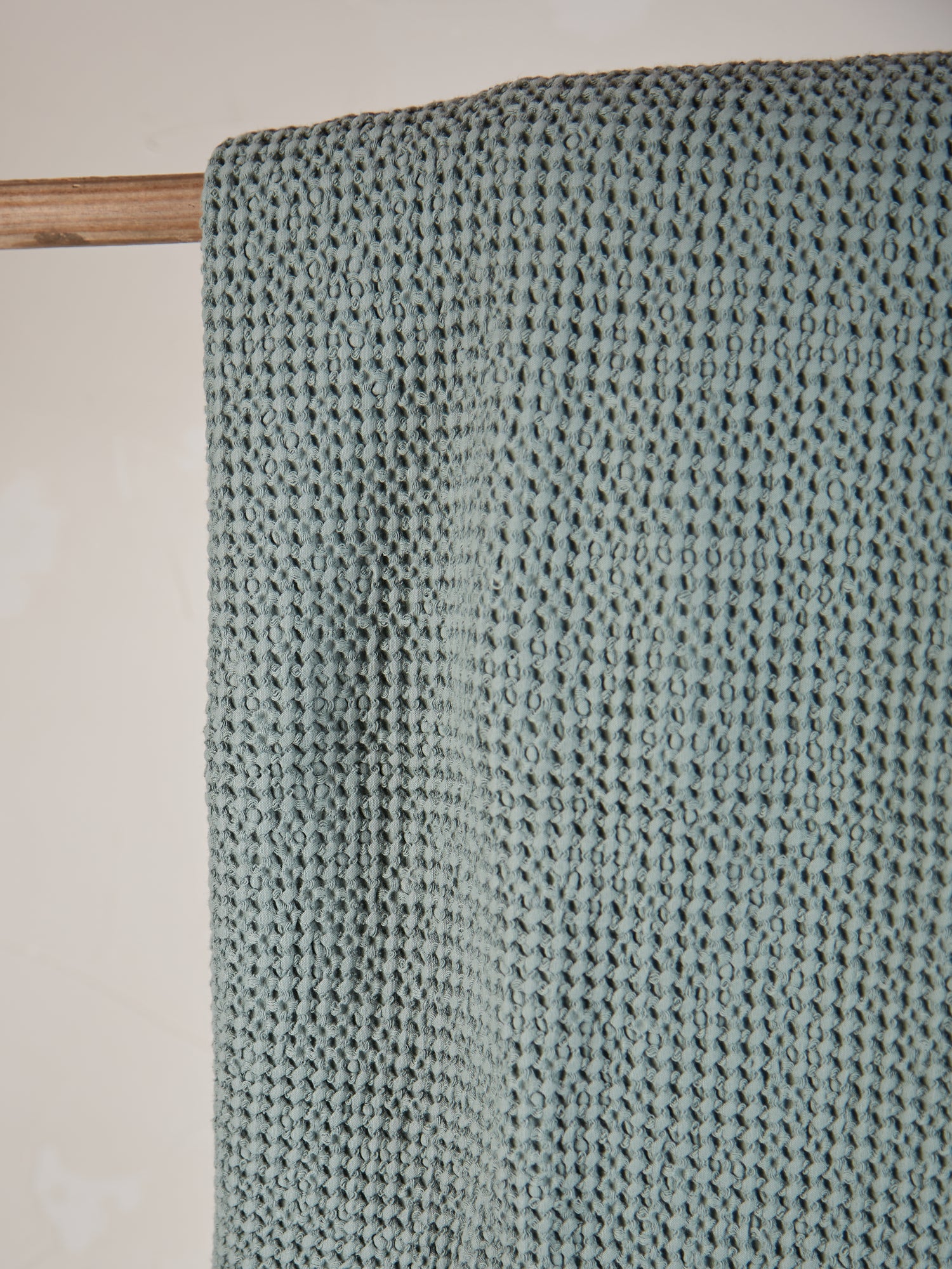 Maia Recycled Honeycomb Bedspread Throw - Vert Di Gris - 4 Sizes Available