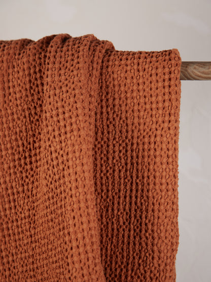 Maia Recycled Honeycomb Bedspread Throw - Copper - 4 Sizes Available