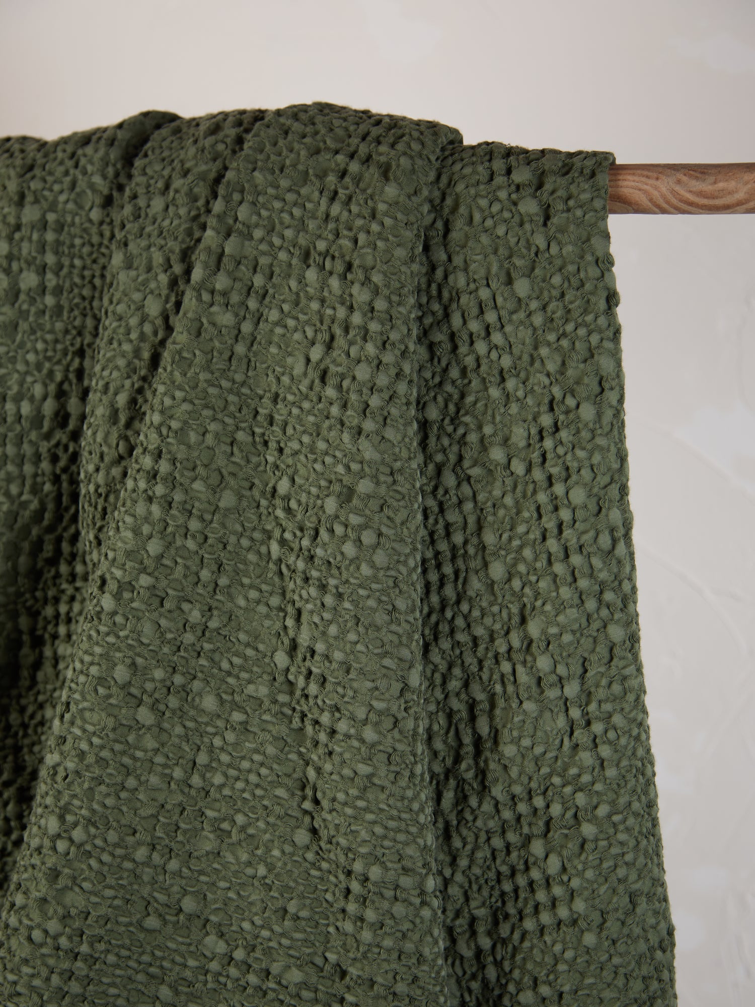 Stonewashed Cotton Tana Bedspread Throw - Olive - 3 Sizes Available