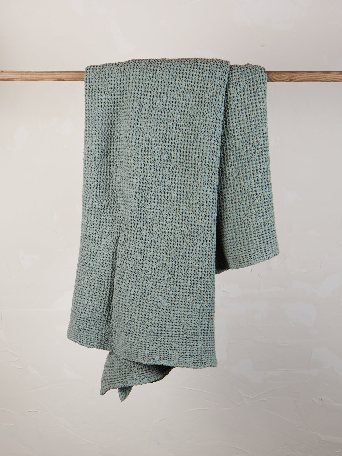 Maia Recycled Honeycomb Bedspread Throw - Vert Di Gris - 4 Sizes Available