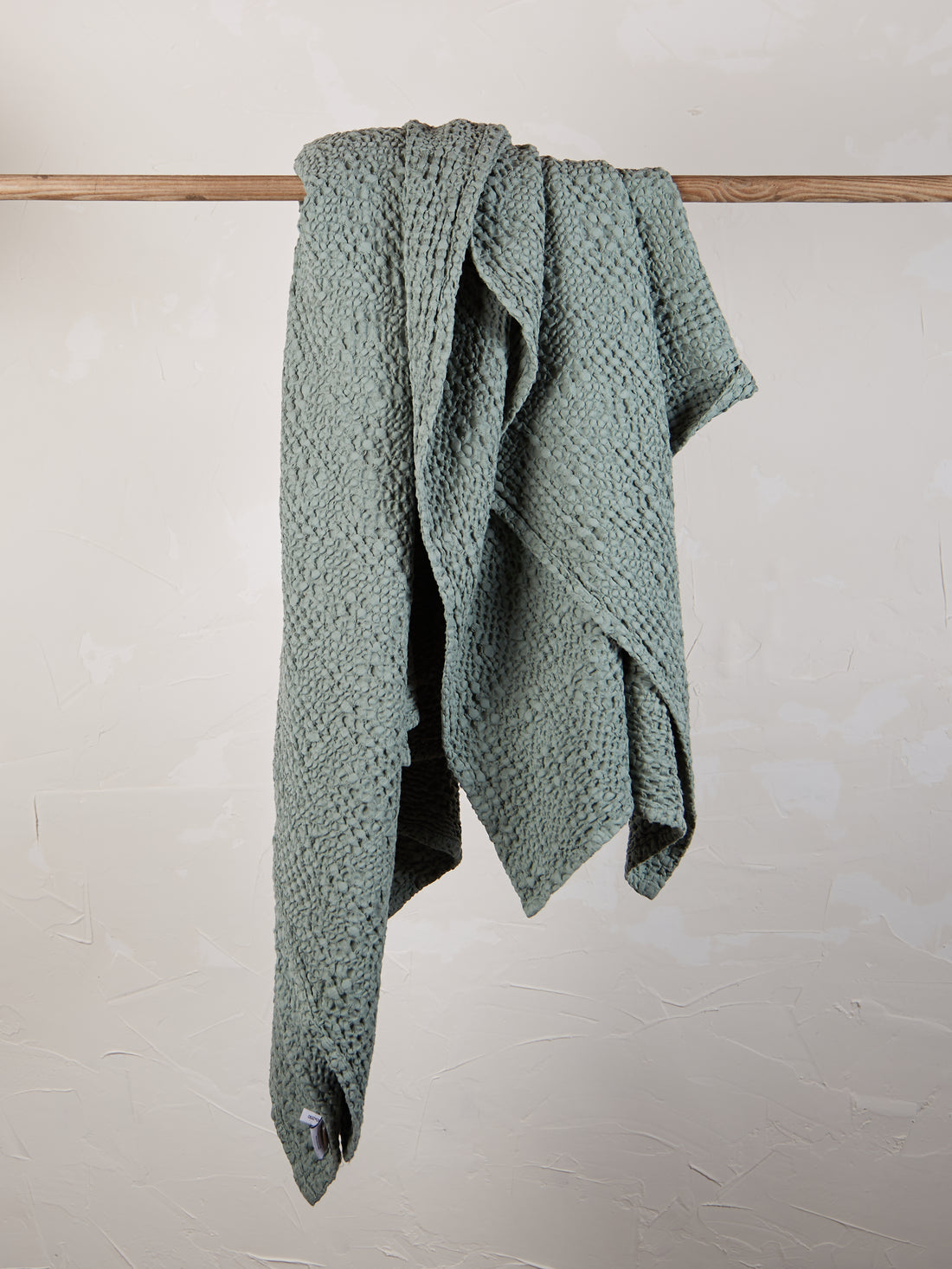 Stonewashed Cotton Tana Bedspread Throw - Vert de Gris - 3 Sizes Available