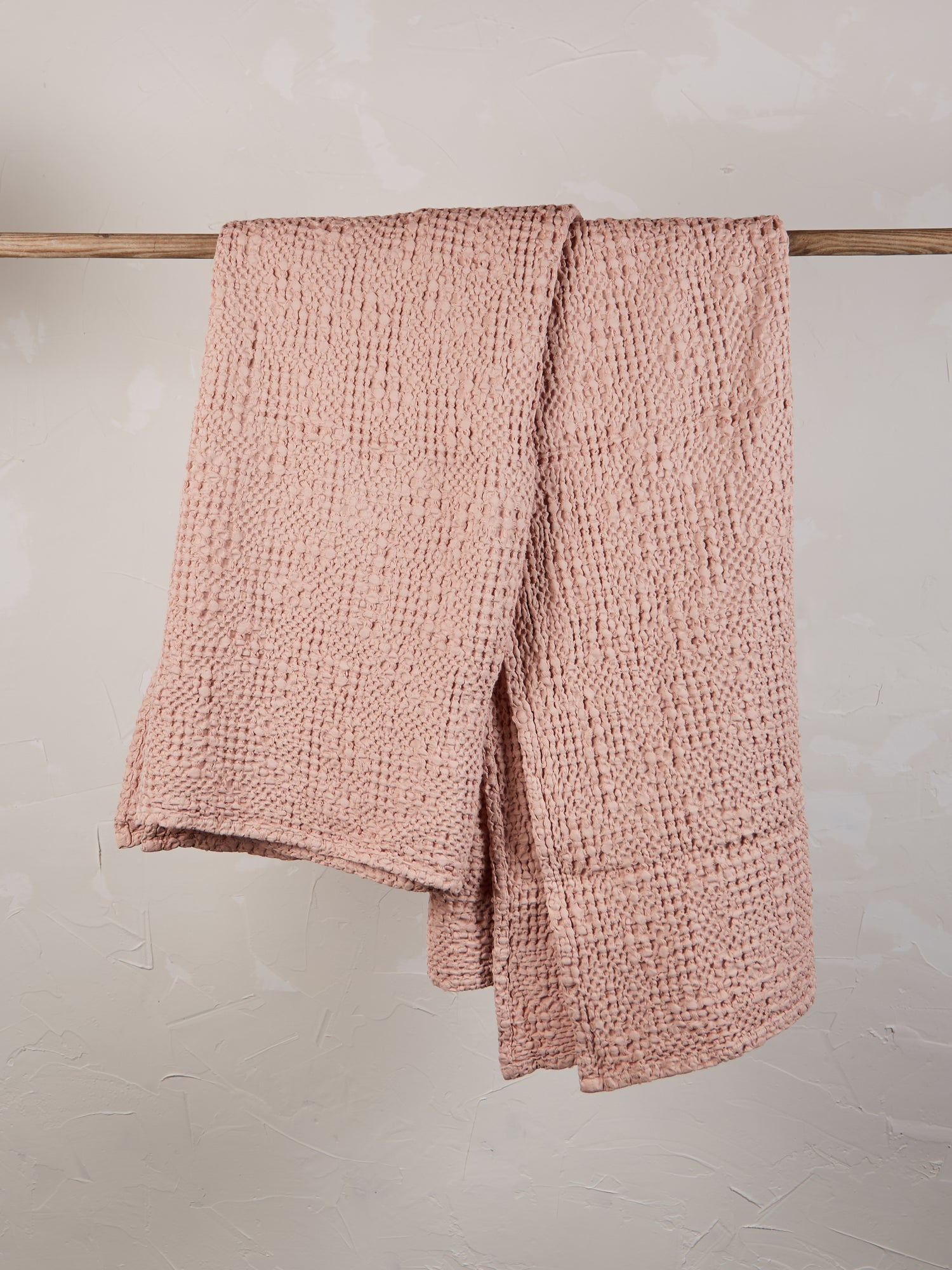 Stonewashed Cotton Tana Bedspread Throw - Aubepine Pink - 3 Sizes