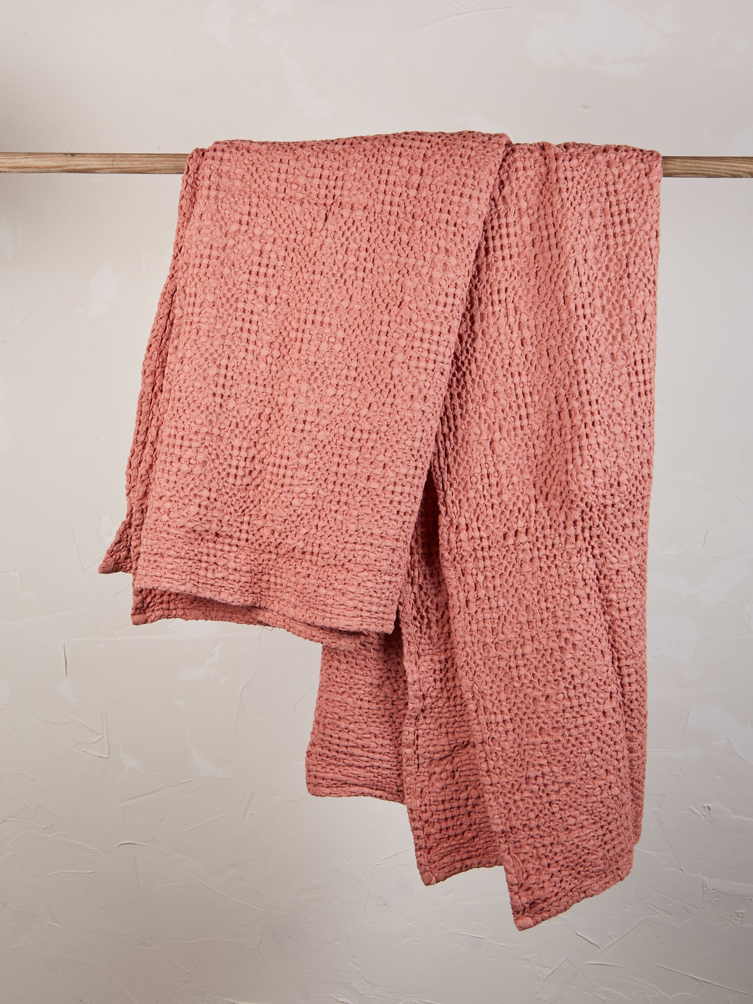 Stonewashed Cotton Tana Bedspread Throw - Blush Pink - 3 Sizes Available