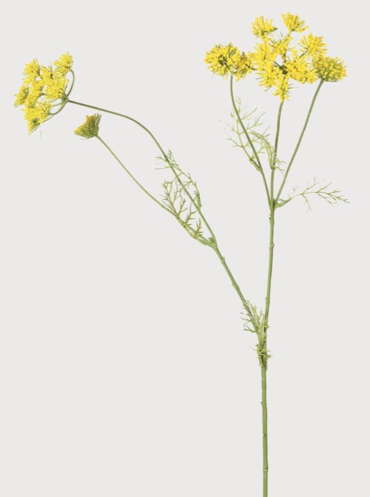 Faux Yellow Wild Fennel Spray